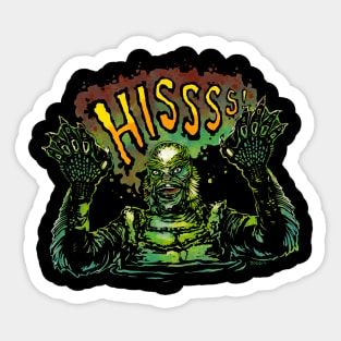 Hissing Gill Man Sticker